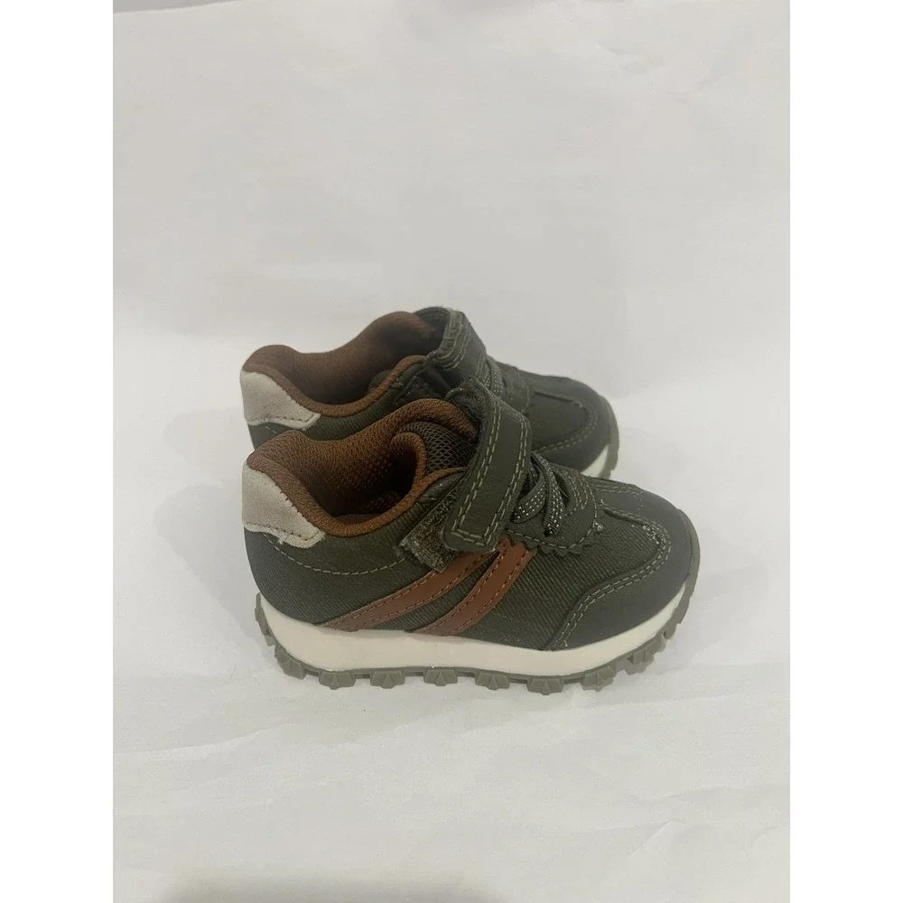 Simple Joys by Carter's Boy's Bailey Running Shoe, Army Green 4 Kid Toddler